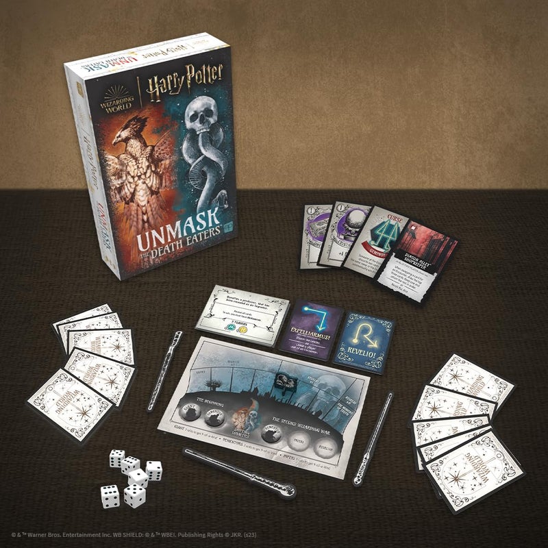 USAopoly Harry Potter: Unmask The Death Eaters Board Game | Engaging Social Deduction Game Set in The Wizarding World of Harry Potter | Hidden Roles & Bluffing Game | Ages 11+ | 4-8 Players - Image 2
