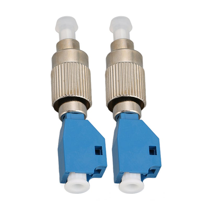 2 Pcs Fiber Adapter High Accuracy FC Male to LC Female Hybrid Optical Fiber Convertor Compatible with Visual Fault Locator - Image 1