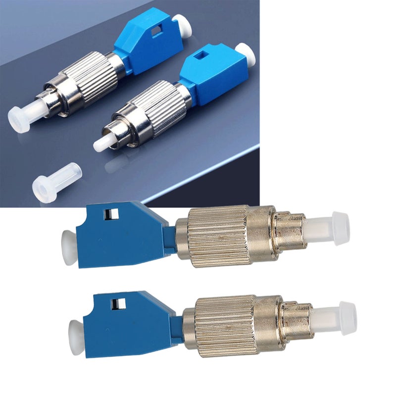 2 Pcs Fiber Adapter High Accuracy FC Male to LC Female Hybrid Optical Fiber Convertor Compatible with Visual Fault Locator - Image 2