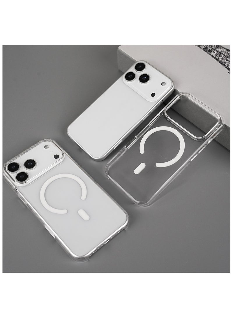 Ipefet Transparent Magnetic Phone Case for iPhone 17 Pro Max – Shockproof TPU + PC Protective Cover with Built-in Magnetic Ring Grip, Anti-Scratch, Premium Clear Slim Design, Camera Lens Protection, Wireless Charging Compatible - Image 2