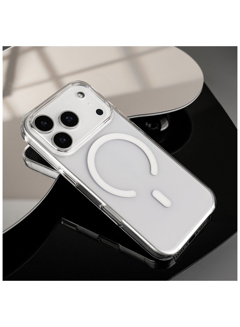 Ipefet Transparent Magnetic Phone Case for iPhone 17 Pro Max – Shockproof TPU + PC Protective Cover with Built-in Magnetic Ring Grip, Anti-Scratch, Premium Clear Slim Design, Camera Lens Protection, Wireless Charging Compatible - Image 3