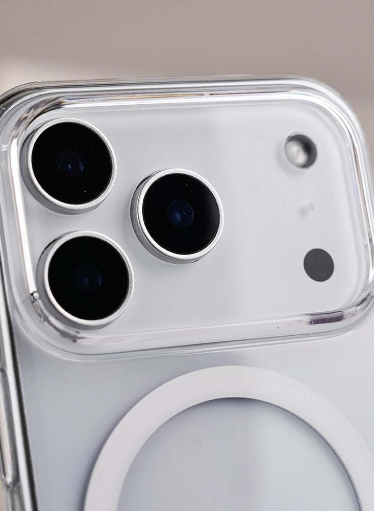 Ipefet Transparent Magnetic Phone Case for iPhone 17 Pro Max – Shockproof TPU + PC Protective Cover with Built-in Magnetic Ring Grip, Anti-Scratch, Premium Clear Slim Design, Camera Lens Protection, Wireless Charging Compatible - Image 4