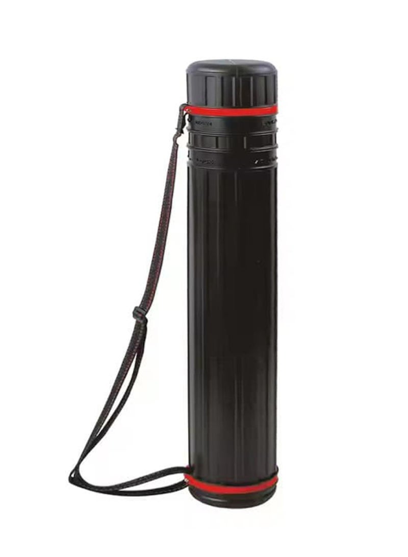 Expandable Chart Tube 60–90 cm, Poster Holder with Strap, Durable Plastic Case - Image 1