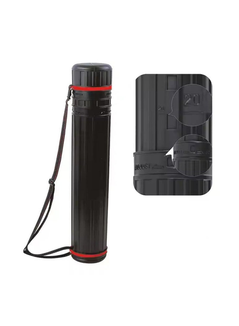 Expandable Chart Tube 60–90 cm, Poster Holder with Strap, Durable Plastic Case - Image 3