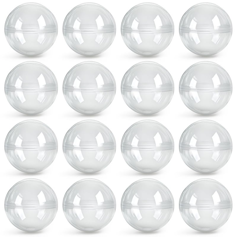 Entervending Empty ClearColored Round Capsules 2 inch 25 pcs Bulk 7 Colors Capsule for Toy Gumball Machines Plastic Containers Surprise for Kids Party - Image 3