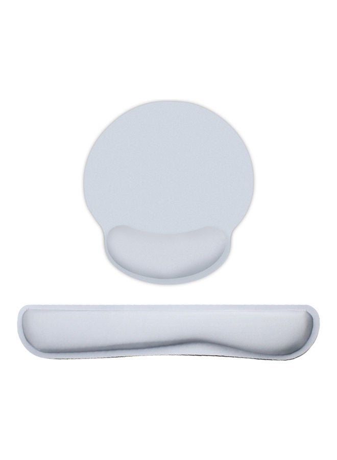 NIBEMINENT Memory Foam Keyboard Mouse Pad Set Grey  - Image 1