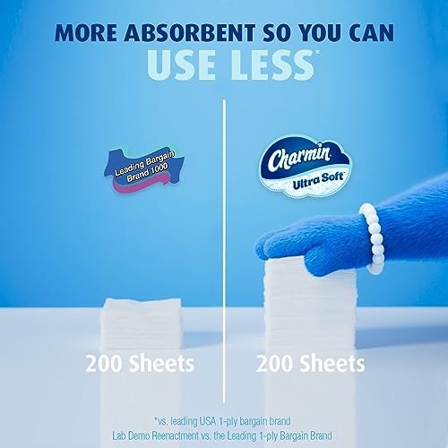 Charmin Ultra Soft Toilet Paper 9 Mega Rolls, 224 Sheets Per Roll - Image 4