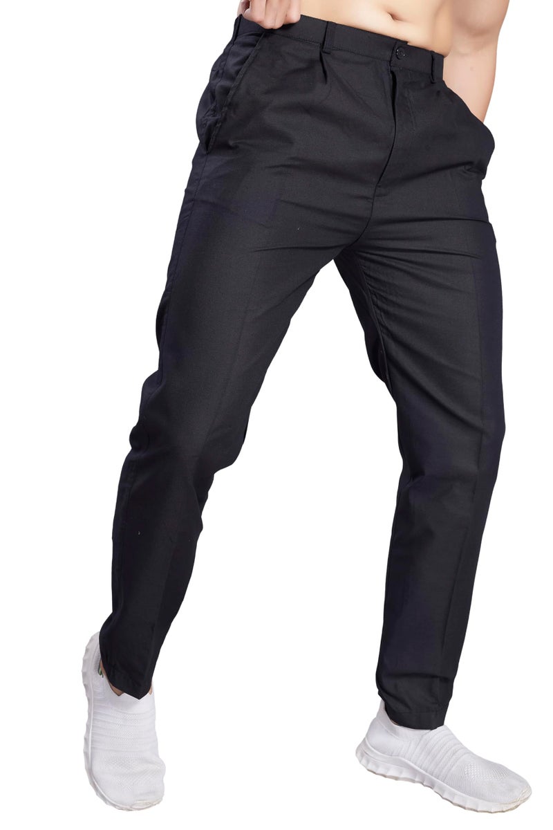 DIVISIVE Men's Cotton Stitched Slim Fit Pyjama/Pant (DPT27_XXL_Black) - Image 2