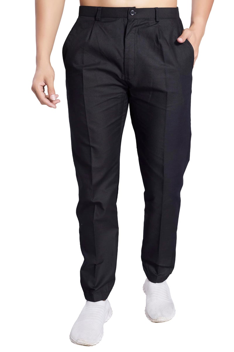 DIVISIVE Men's Cotton Stitched Slim Fit Pyjama/Pant (DPT27_XXL_Black) - Image 1