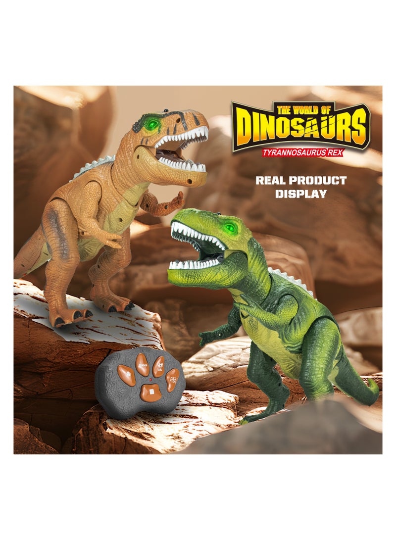 Light Up Remote Control Dinosaur Walking and Roaring Realistic T-Rex Dinosaur Toys - Image 3