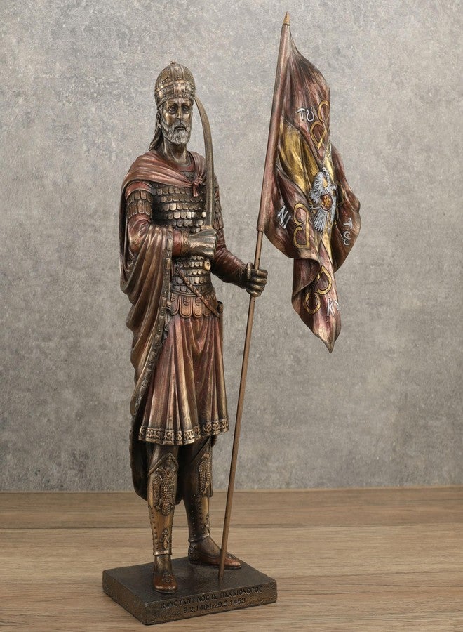 Veronese Design Resin Statues Byzantine Emporer Constantine Xi Palaiologos Bronze Finish Statue 6.25 X 12 X 3.5 Inches Bronze - Image 2
