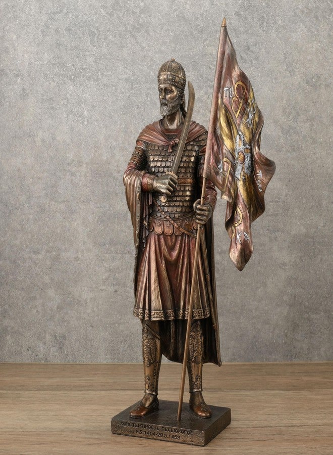 Veronese Design Resin Statues Byzantine Emporer Constantine Xi Palaiologos Bronze Finish Statue 6.25 X 12 X 3.5 Inches Bronze - Image 3
