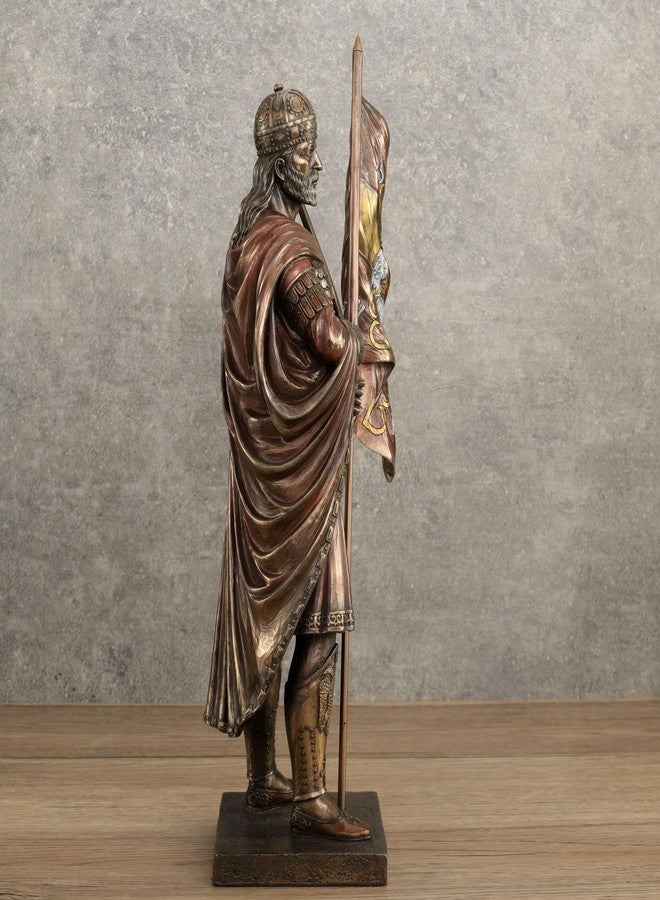 Veronese Design Resin Statues Byzantine Emporer Constantine Xi Palaiologos Bronze Finish Statue 6.25 X 12 X 3.5 Inches Bronze - Image 5