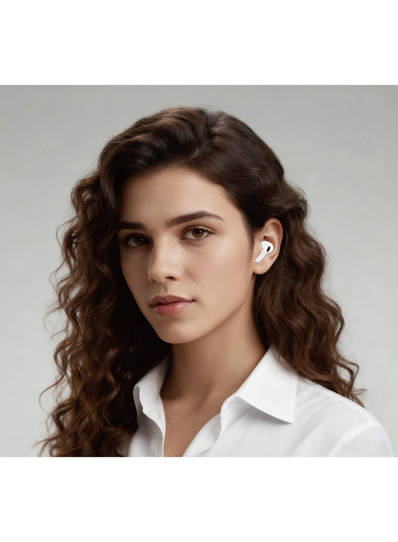 FIFTH ELEMENT CORE AirBuds HD Voice True Wireless Earbuds with Bluetooth 5.3, ENC Mics & Charging Case – White - Image 2