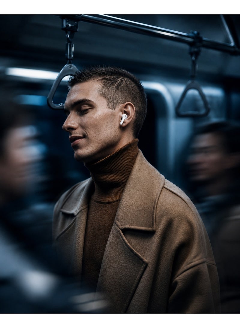 فيفث إيليمنت سماعات FIFTH ELEMENT CORE AirBuds اللاسلكية الحقيقية بصوت عالي الدقة (HD Voice) مزودة بتقنية Bluetooth 5.3 وميكروفونات ENC لعزل الضوضاء مع علبة شحن – اللون الأبيض - Image 3