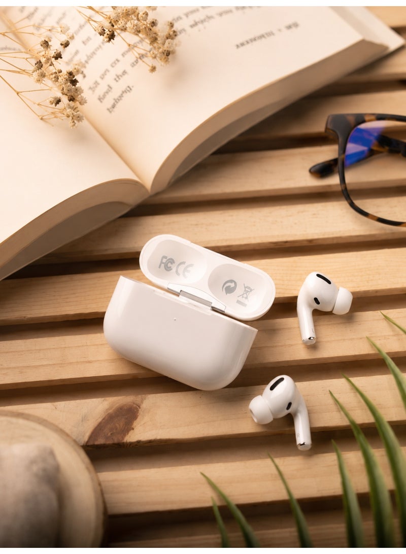 فيفث إيليمنت سماعات FIFTH ELEMENT CORE AirBuds اللاسلكية الحقيقية بصوت عالي الدقة (HD Voice) مزودة بتقنية Bluetooth 5.3 وميكروفونات ENC لعزل الضوضاء مع علبة شحن – اللون الأبيض - Image 4