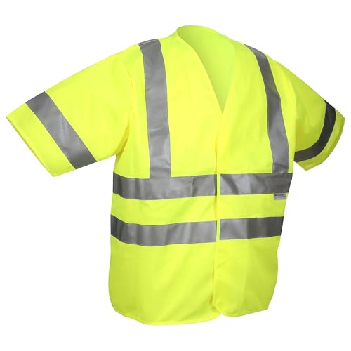 3M Reflective Vest Short Sleeve Construction Safety Vest– Class 3, 94900H1-DC, Yellow, 5/case - Image 2