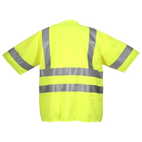 3M Reflective Vest Short Sleeve Construction Safety Vest– Class 3, 94900H1-DC, Yellow, 5/case - Image 4