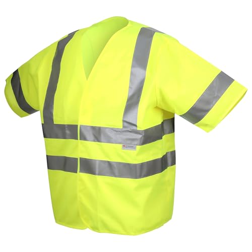 3M Reflective Vest Short Sleeve Construction Safety Vest– Class 3, 94900H1-DC, Yellow, 5/case - Image 3
