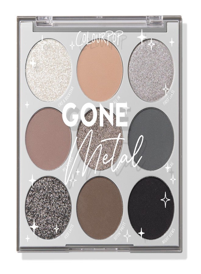 ColourPop Eyeshadow Palette - Eye Makeup Palette with Matte, Metallic, Matte Sparkle & Glitter Finishes - High-Pigment Eye Makeup with a Long-Wearing Formula - Gone Metal (0.3 oz) - Image 1