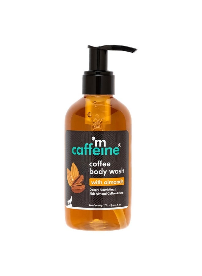 إم كافيين غسول الجسم بالقهوة واللوز لتغذية البشرة | رائحة اللوز والجوز | منظف الجسم الغني بفيتامين E للبشرة الناعمة والمرنة | جل استحمام خالي من الكبريتات للرجال والنساء 200 مل - Image 1