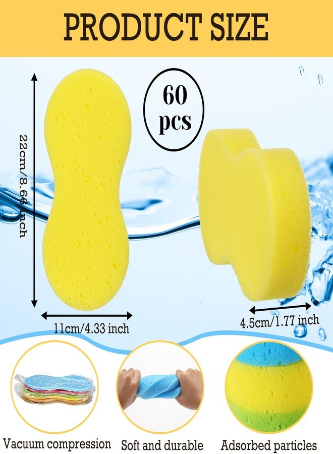 Vesici 60 Pcs Large Wash Sponge for Field Day Car Wash Water Games Large Car Sponge for Household Cleaning and Water Games - Image 2