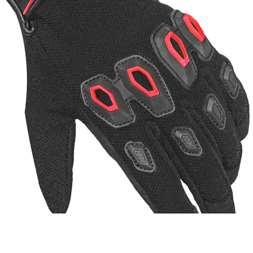 Raida Avantur MX Motorcycle Gloves | Touch Screen Compatible | Vegan Friendly | Daily Commute Gloves (S, Red) - Image 2