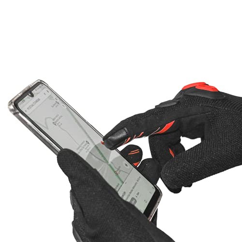Raida Avantur MX Motorcycle Gloves | Touch Screen Compatible | Vegan Friendly | Daily Commute Gloves (S, Red) - Image 4