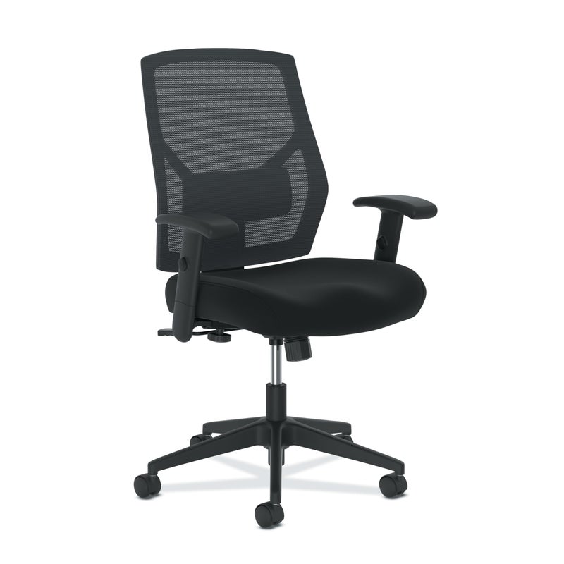 HON Crio High Back Task Chair Ergonomic Office Chair with Adjustable Arms and Back Support Lumbar Support 360 Swivel Adjustable CenterTilt Recline for Computers Desks Home Office Black