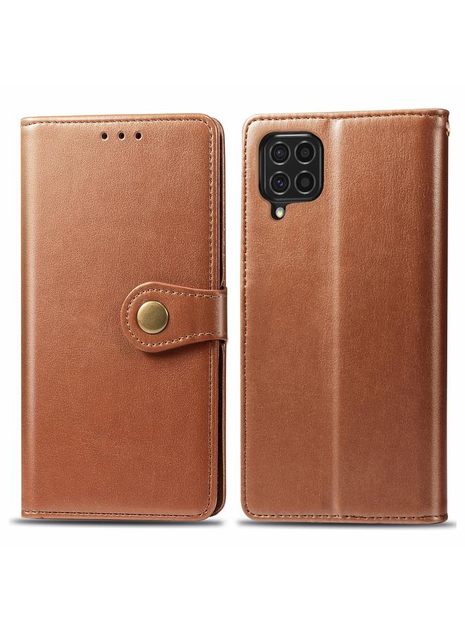 erorex Case For Samsung Galaxy F62 Solid Color Leather Buckle Phone Case with Lanyard & Photo Frame & Card Slot & Wallet & Stand Function - Image 2