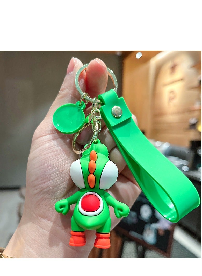 Classic cartoon Super Mario Mario three-dimensional figure car keychain pendant ornament - Image 2