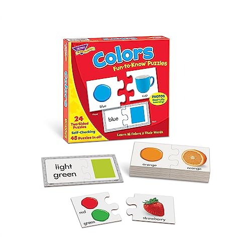 Trend Enterprises Colors Fun-to-Know Puzzles by TREND Enterprises, Inc.; 48 Sturdy Pieces for Early learners - Image 1