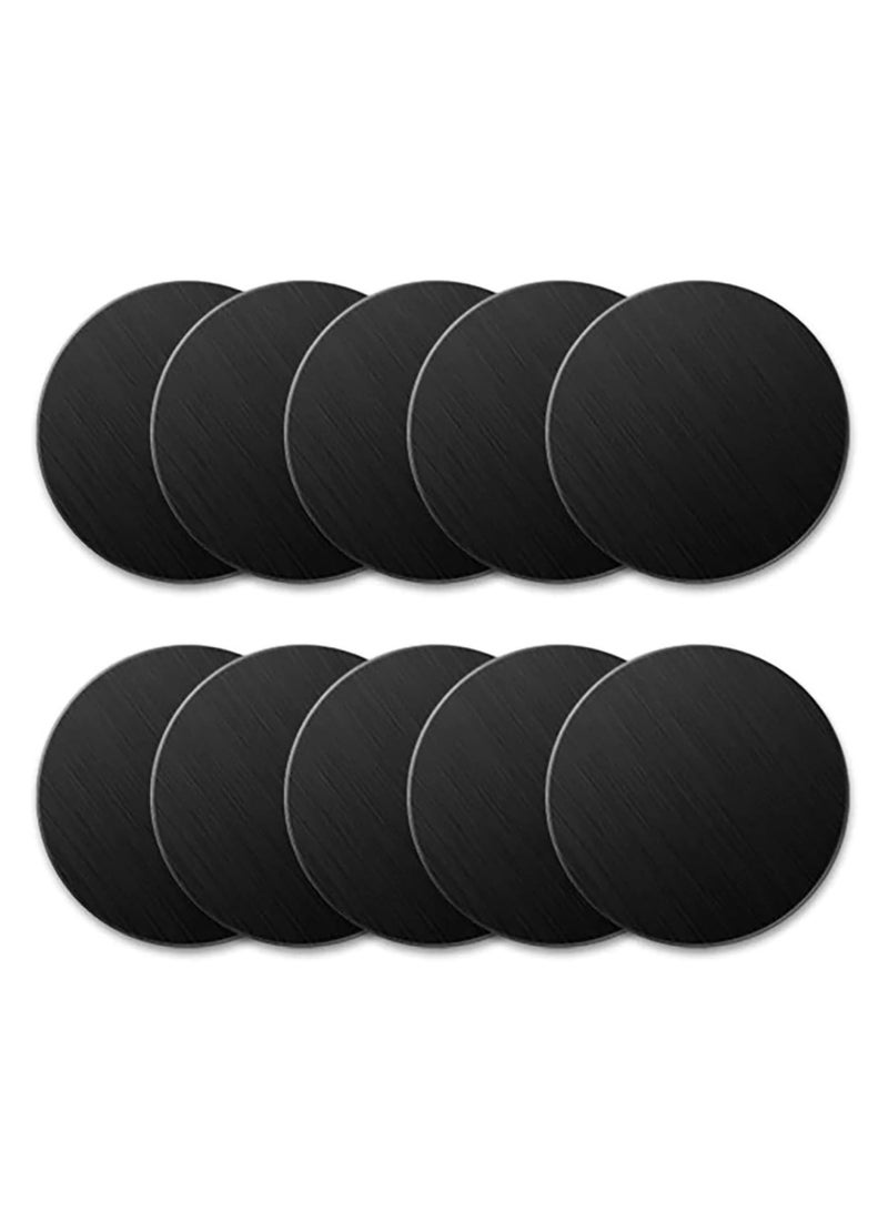 MUDISO 10 PCS Metal Plate Disk for Magnetic Mobile Cell Car Phone Holder Universal Magnet Car Stand Mount Iron Sheet Sticker (Round) - Image 1
