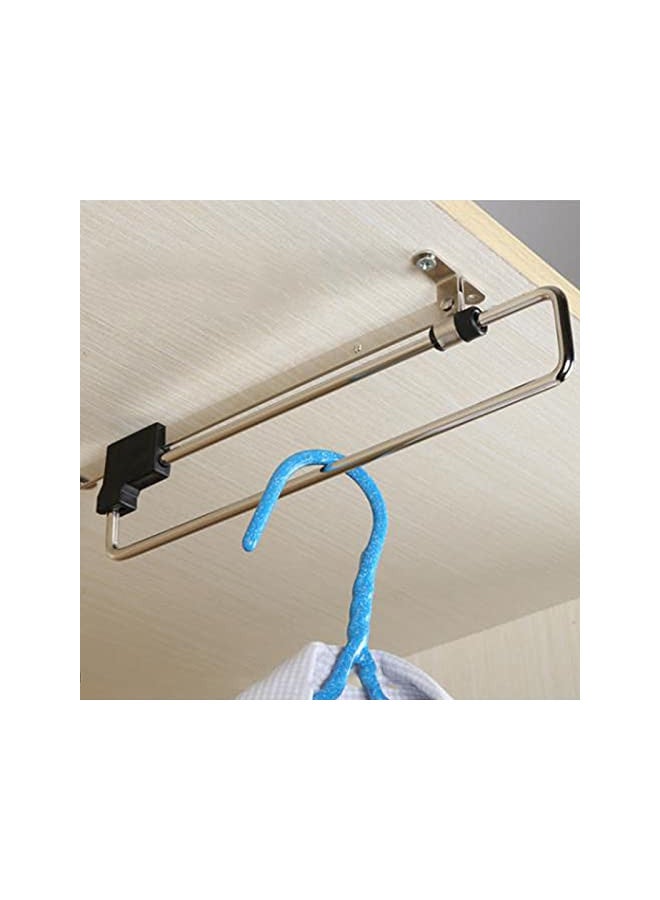 Saycker Retractable Closet Pull Out Rod Closet Valet Rod Extending Rail Pull Out Hanger Closet Valet Rod Rail Sliding Extending Telescopic Clothes Rod, 12 Inch=30 cm Closet Rod Bracket Wardrobe Hanger Rail  - Image 1