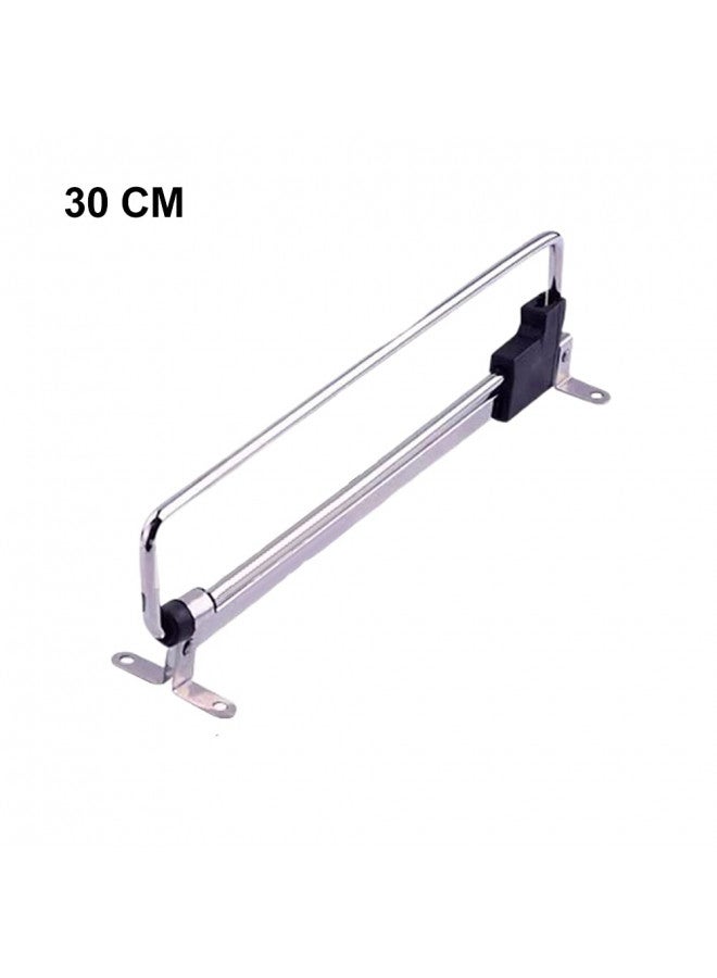 Saycker Retractable Closet Pull Out Rod Closet Valet Rod Extending Rail Pull Out Hanger Closet Valet Rod Rail Sliding Extending Telescopic Clothes Rod, 12 Inch=30 cm Closet Rod Bracket Wardrobe Hanger Rail  - Image 3
