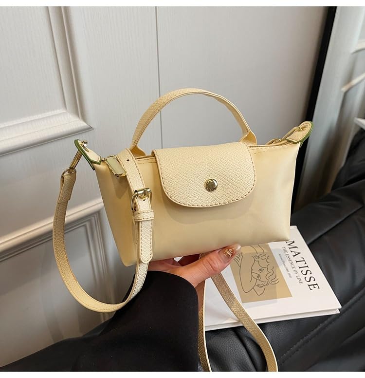 SANIKAWA Fashion Mini Crossbody Bag, Handbags Purses with Adjustable Strap for Women, Ladies Shoulder Totes Bag (Yellow) - Image 2