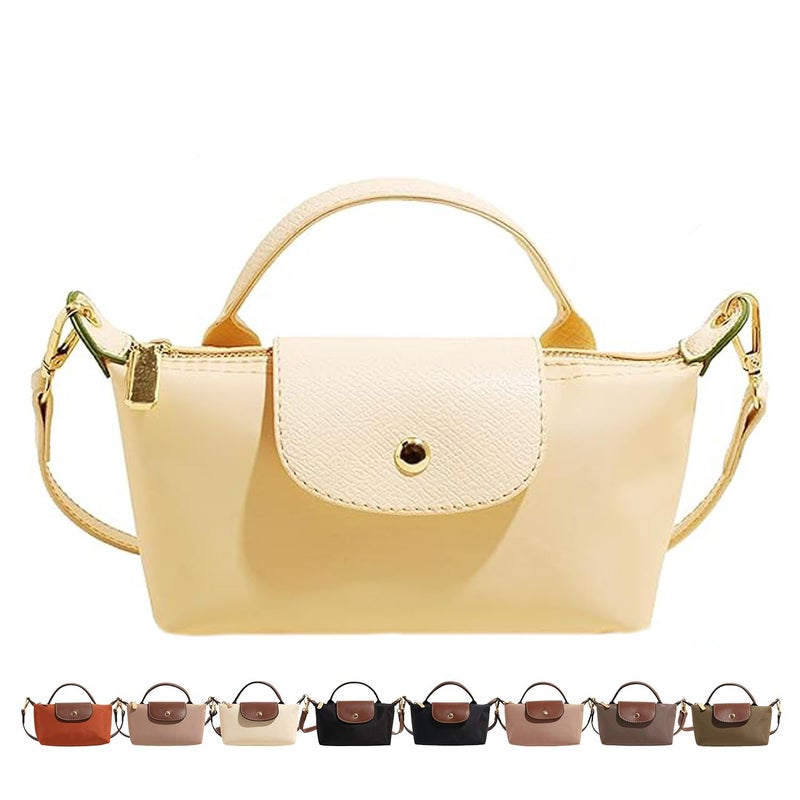 SANIKAWA Fashion Mini Crossbody Bag, Handbags Purses with Adjustable Strap for Women, Ladies Shoulder Totes Bag (Yellow) - Image 1