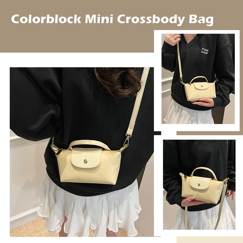 SANIKAWA Fashion Mini Crossbody Bag, Handbags Purses with Adjustable Strap for Women, Ladies Shoulder Totes Bag (Yellow) - Image 3