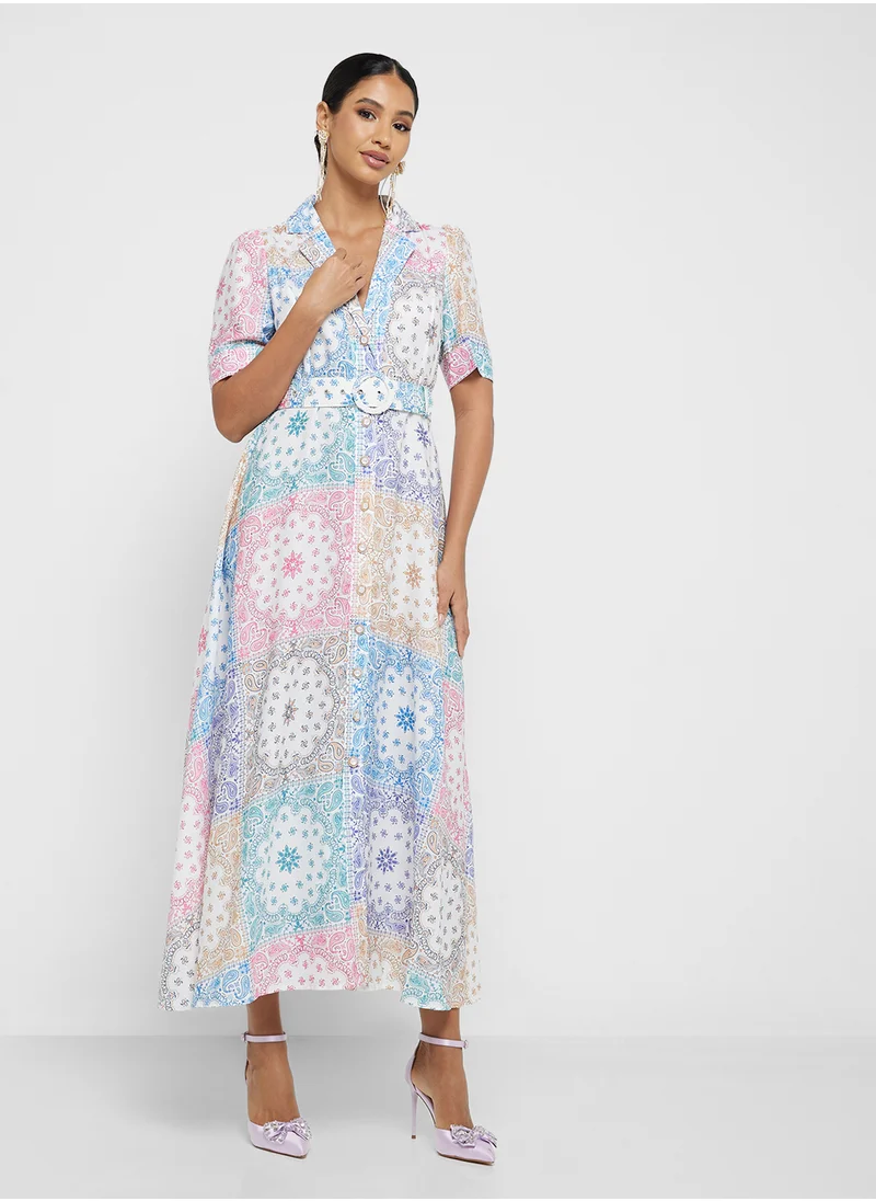 Khizana Geometric Print Dress