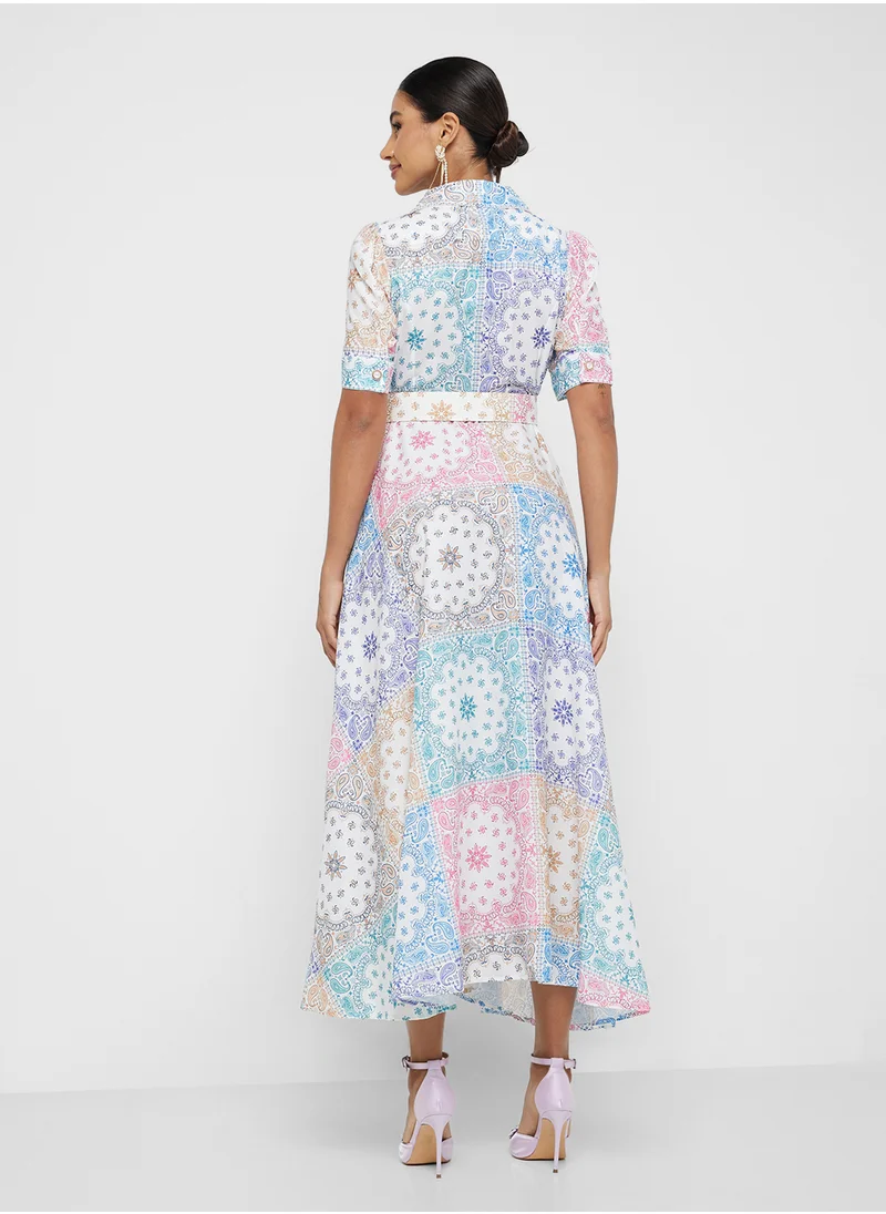 Khizana Geometric Print Dress