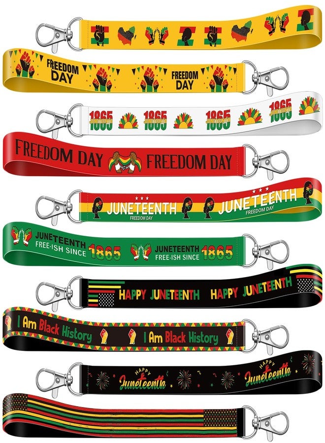 سوريو مجموعة Sureio من 80 قطعة من سلاسل مفاتيح يوم التحرير (Juneteenth)، هدايا حفلات يوم الحرية السوداء، سلاسل مفاتيح معلقة، حلقات مفاتيح لمهرجان الأمريكيين الأفارقة، يوم التحرير (Juneteenth)، يوم الحرية 1865، 19 يونيو، لوازم حفلات وطنية، هدايا - Image 1