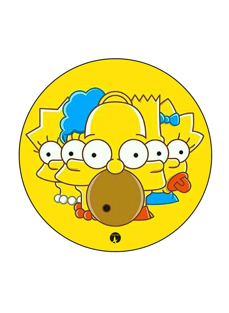 RKN Simpsons Printed Fridge Magnet Round  Multicolour - Image 2