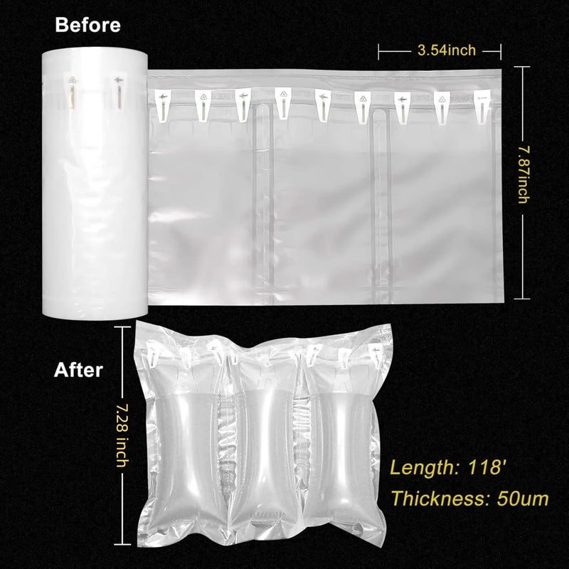 Hijelyn Air Pillows for Shipping with Pump Packaging Air Bags 400 Count Inflatable Shipping Supplies Box Filler Packing Materials Alternative to Packing Peanuts, Purse Stuffers for Shape 3.54" x 7.87" - Image 4