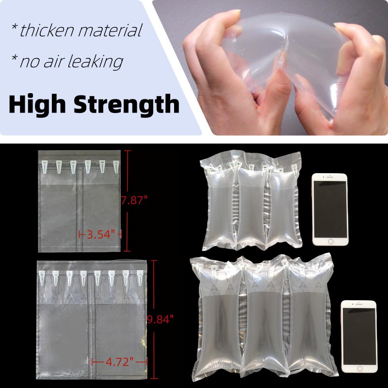Hijelyn Air Pillows for Shipping with Pump Packaging Air Bags 400 Count Inflatable Shipping Supplies Box Filler Packing Materials Alternative to Packing Peanuts, Purse Stuffers for Shape 3.54" x 7.87" - Image 5