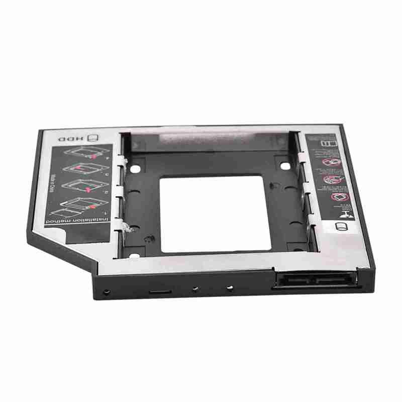 Internal HDD Bracket: 2.5in SATA III Aluminum Alloy - 6Gbps High Speed Transmission Easy Install HDD SSD Bracket for Most 9.5mm SATA Laptops - Image 2
