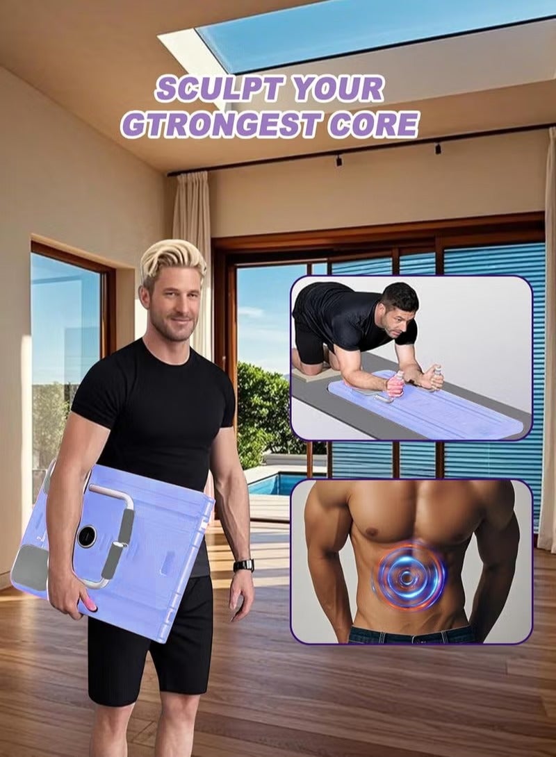 CIMIA Pilates Board-Pilates Reformer Set, Multi-Purpose Foldable Pilates Reformer Board for Home,Pilates Sliding Board,Purple  - Image 4