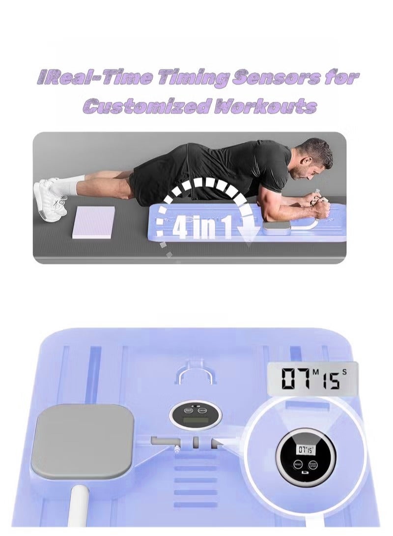 CIMIA Pilates Board-Pilates Reformer Set, Multi-Purpose Foldable Pilates Reformer Board for Home,Pilates Sliding Board,Purple  - Image 5