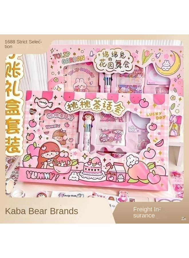Bluejw Kaba Bear Cute Hand Account Book Suit Gift Box Net Red High Color Value Notebook 2022 Hand Account Material Gift Pack - Image 3