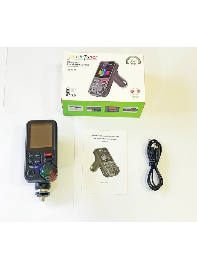 Bt93 Car Mp3 Player U Disk Lossless Hifi High Bass Equalizer Music Car Bluetooth Fm Transmitter
