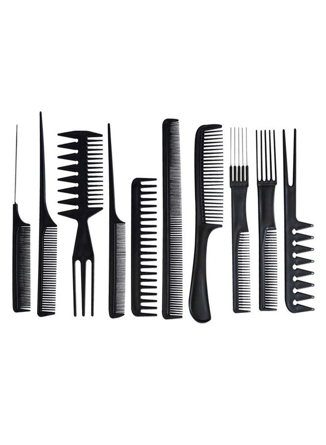 VIPREKHO 10PCS Hair Stylists Professional Styling Comb Set Variety Pack Great for All Hair Types & Styles Salon Hair Cut Styling Hairdressing Anti-Static Barbers Combs Brush Set - Image 1